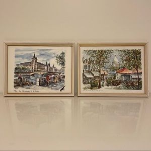 Paris Scenery - Wall Art Set of 2